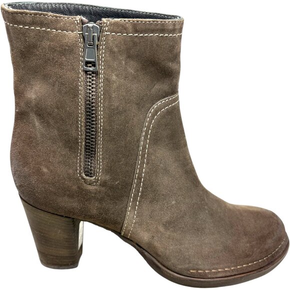 Alberto Fermani Taupe Suede Zip Ankle Boots Made in Italy - Picture 3 of 11